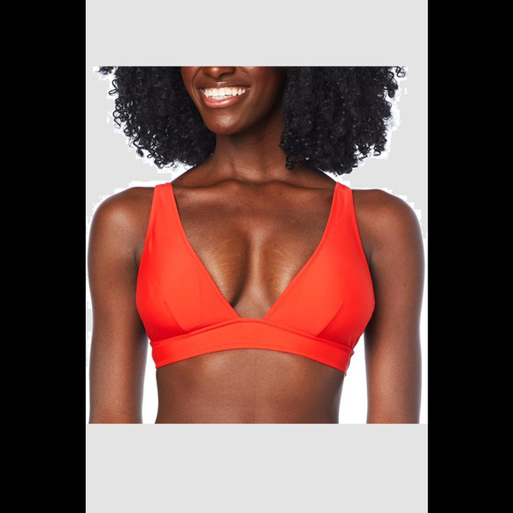 Bethenny Swim V-Neck Top Ruby Red - - Picture 1 of 1